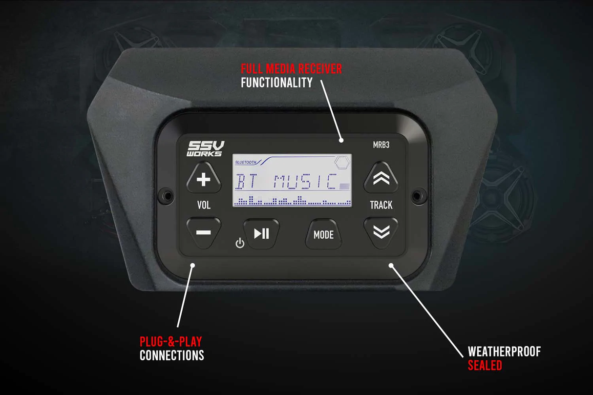 SSV Works Complete Kicker 3-Speaker Plug-&-Play Kit - 2014-2023 Polaris RZR