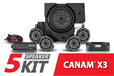 SSV Works Complete Kicker 5-Speaker Plug-and-Play System - 2017-2023 Can-Am X3