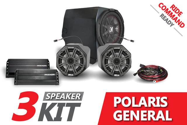 SSV Works Kicker 3-Speaker Plug-&-Play System for Ride Command - 2016-2020 Polaris General