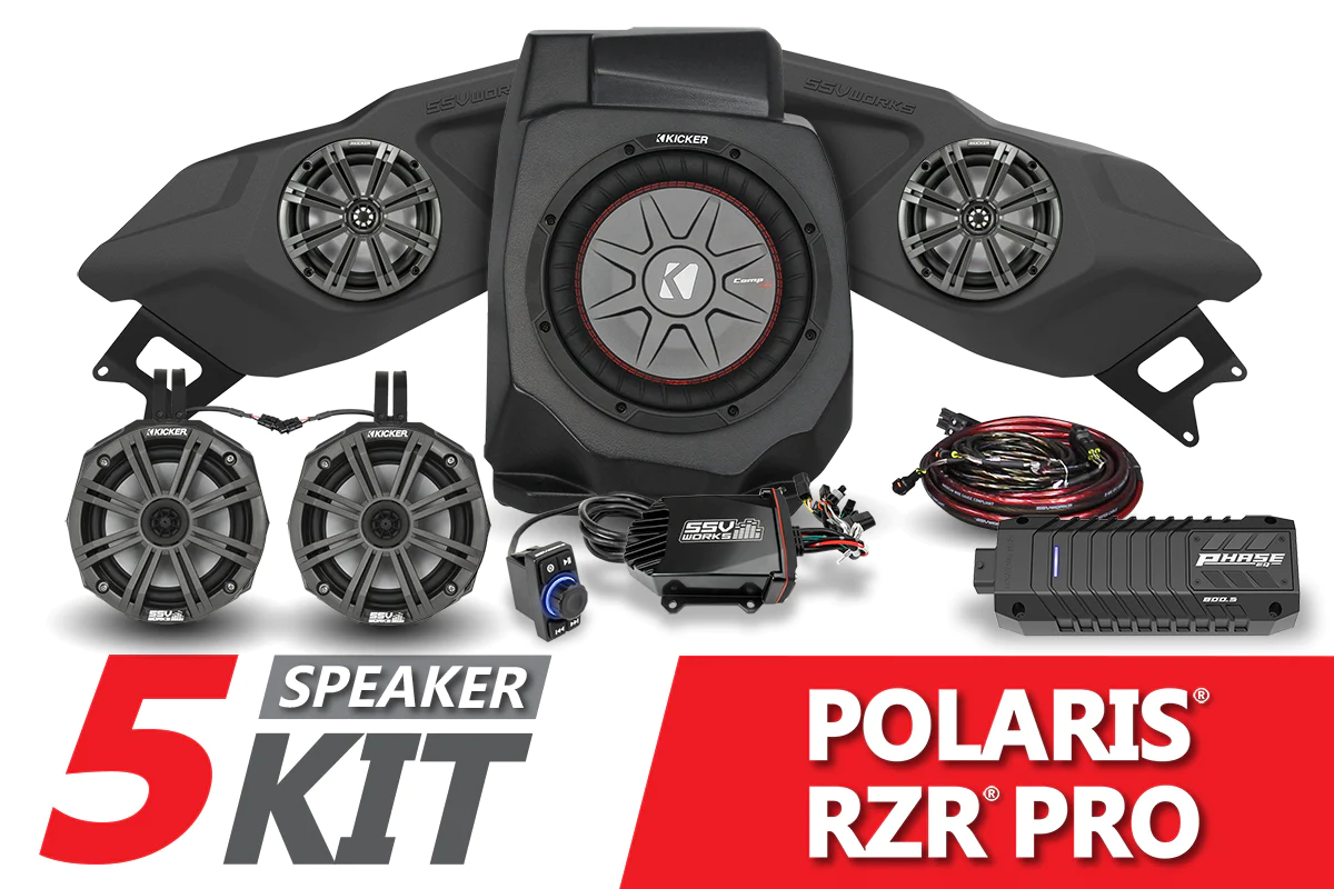 SSV Works '20-'24 Polaris RZR Pro Kicker 5-Speaker Plug-&-Play System