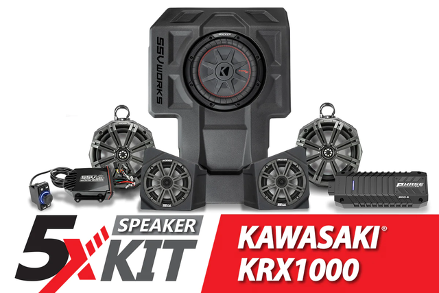 SSV Works Phase X 5-Speaker Kicker Audio-Kit - 2020-2023 Kawasaki KRX1000 2-Seater