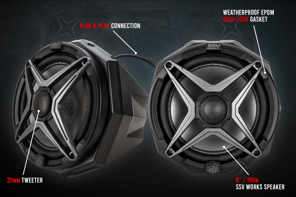 SSV Works Universal 8in Cage-Mount Speaker-Pods