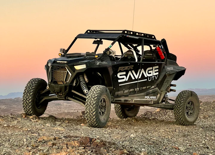 Savage UTV Rear View Mirror With Dome Light