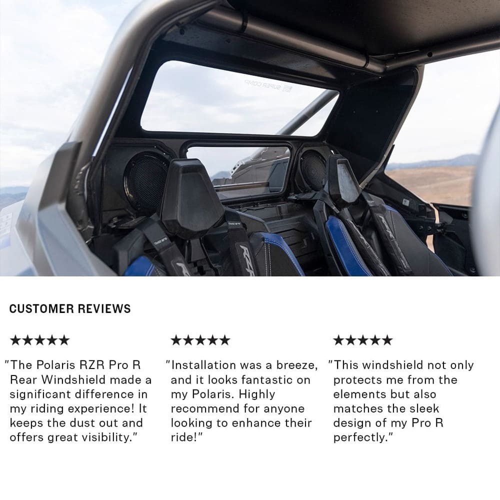 Super Comp '25+ Polaris Pro R Rear Windshield