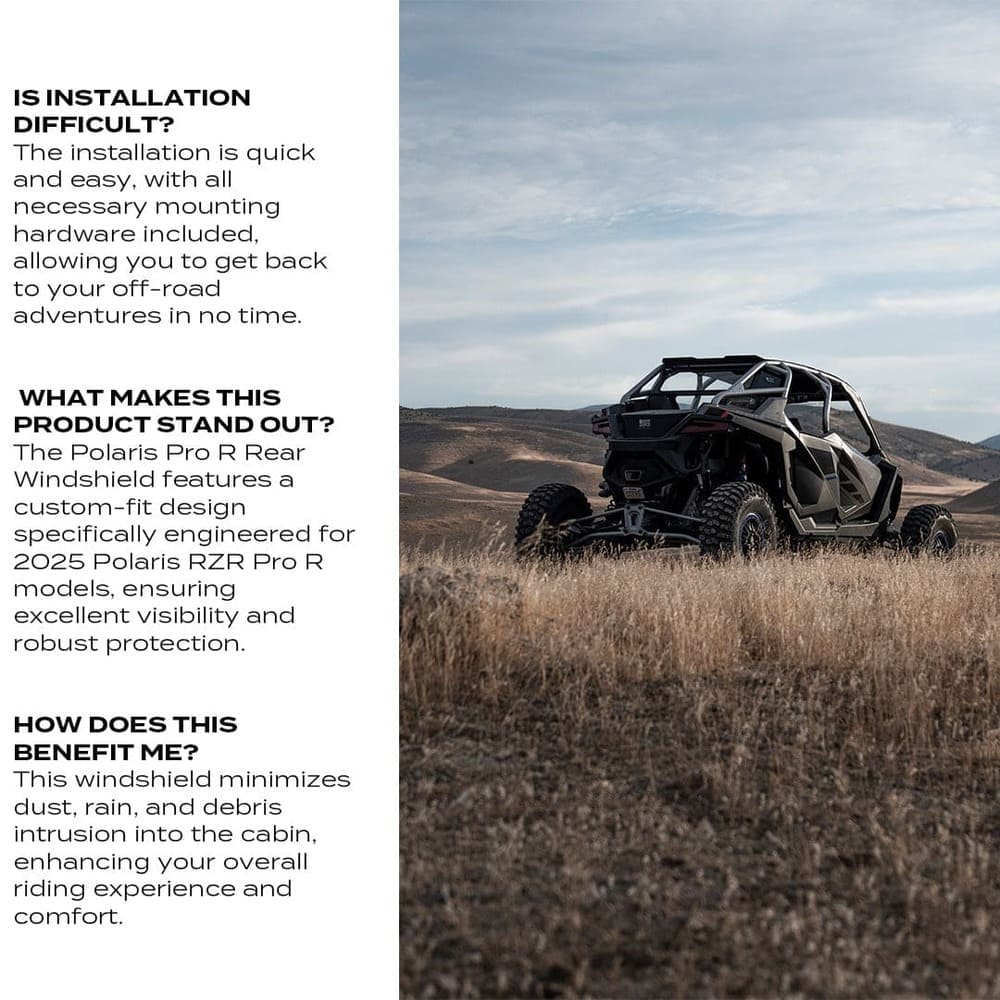 Super Comp '25+ Polaris Pro R Rear Windshield