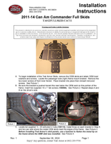 Trail Armor '15-'20 Can-Am Commander 800 Full Skids w/ Integrated Nerfs Slider