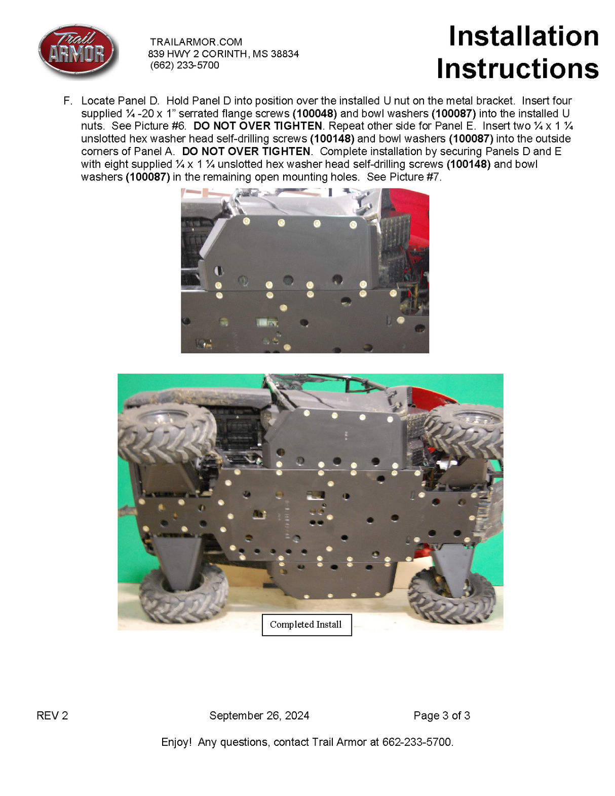 Trail Armor '14-'25 Honda Pioneer 700 Full Skid Plate