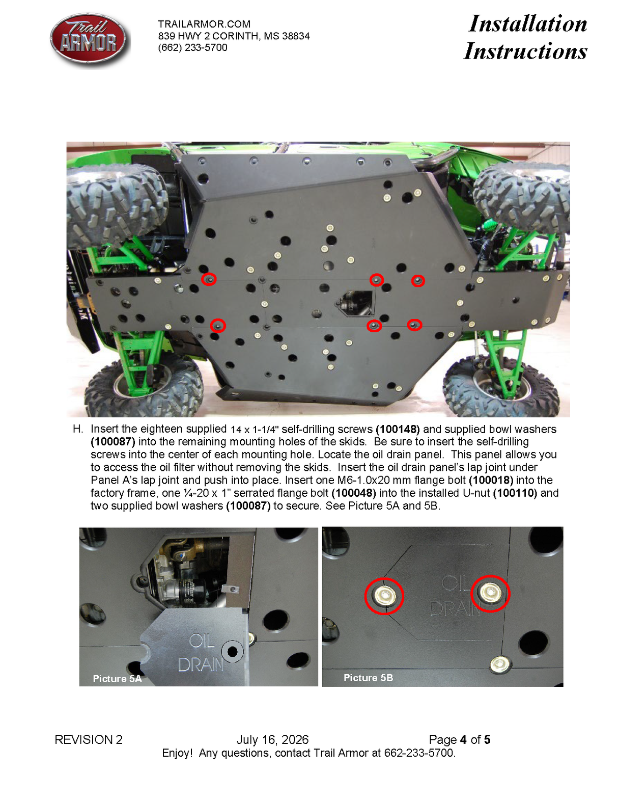 Trail Armor '12-'24 Kawasaki Teryx 4 Full Skid Plate w/ Nerfs Slider