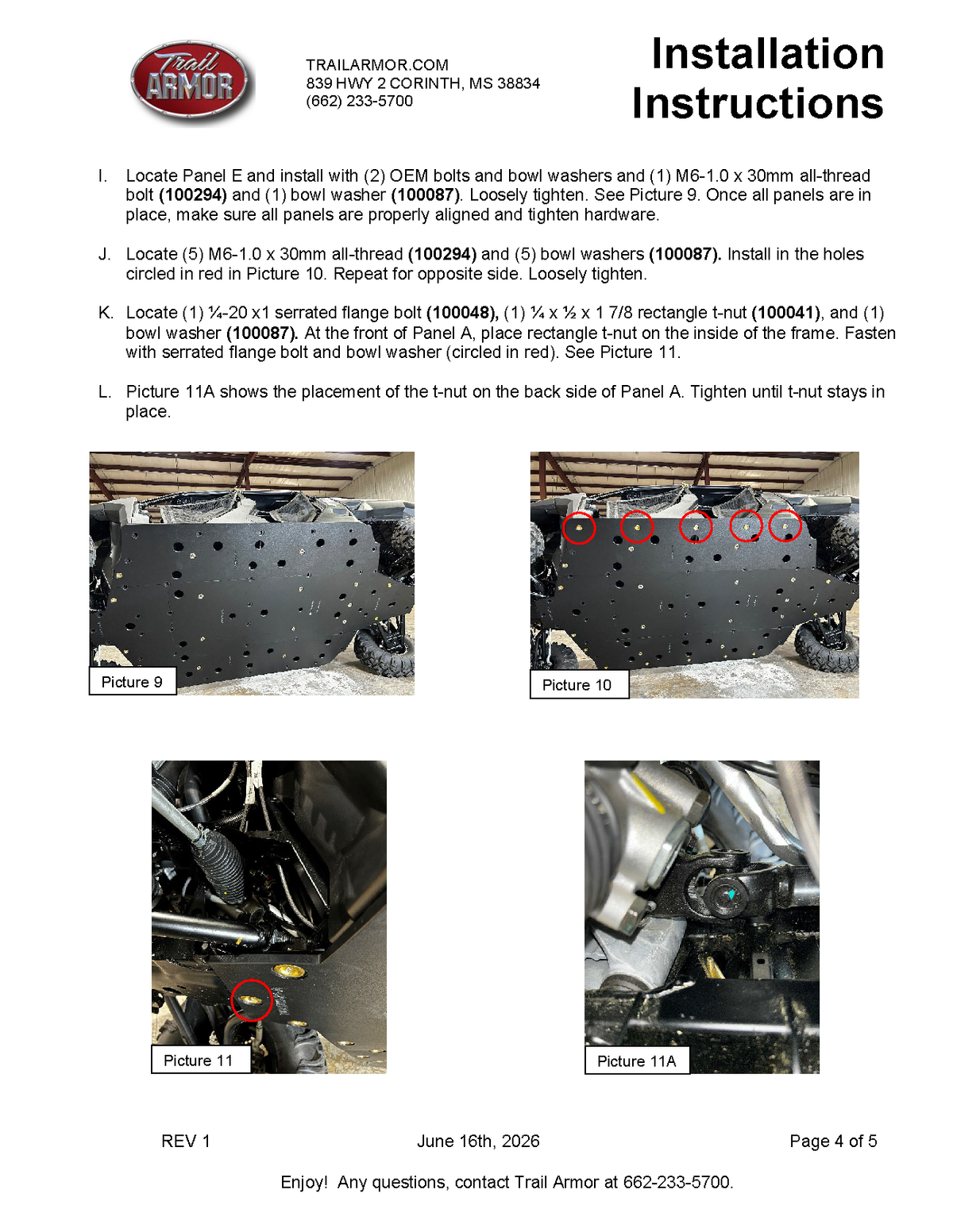 Trail Armor '21-'22 Polaris Ranger 1000 Crew Full Skids