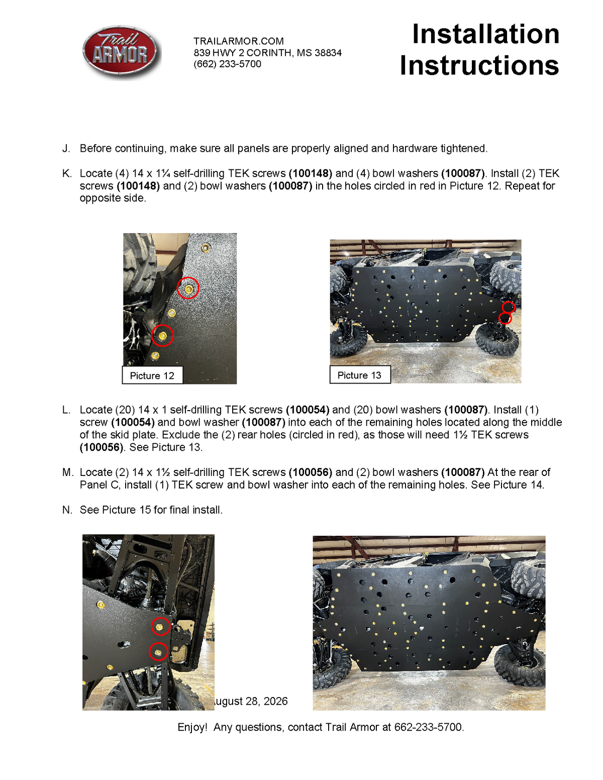Trail Armor '21-'25 Polaris Ranger XP 1000 Crew Full Skid Plate