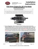 Trail Armor Polaris RZR Pro XP 4 Full Skids w/ Integrated Sliders