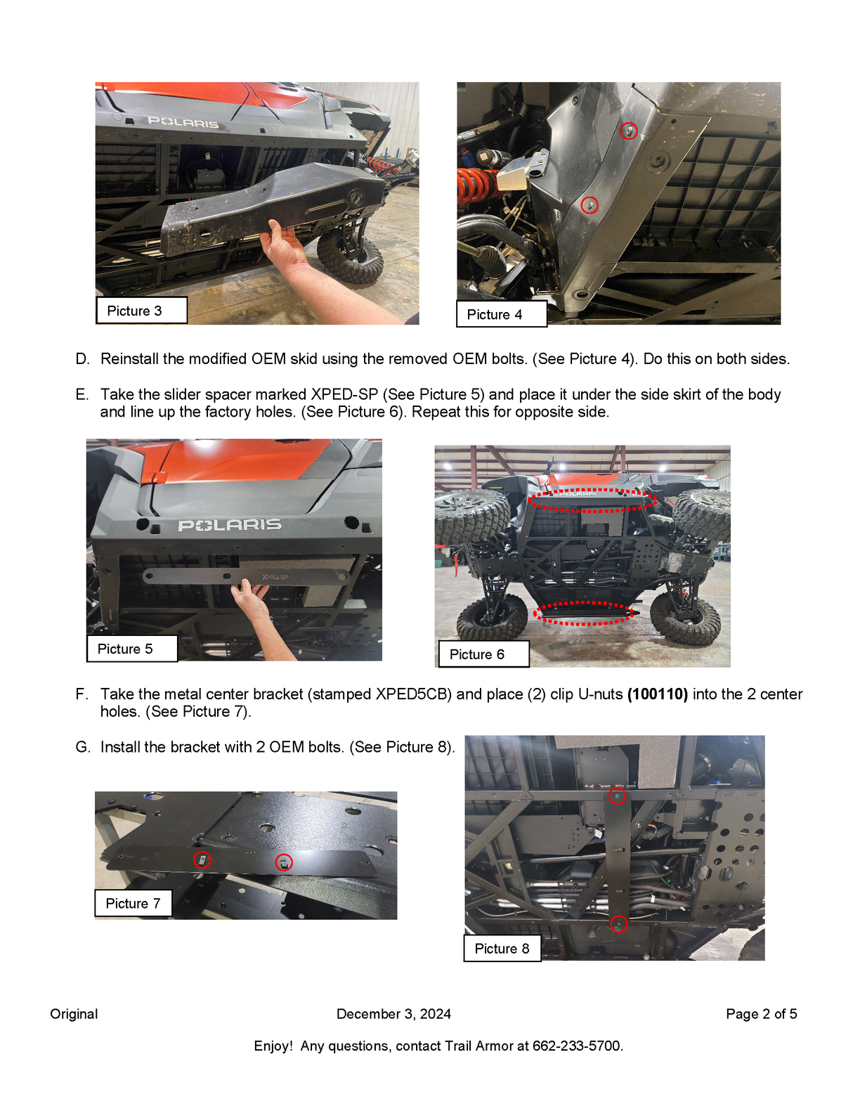 Trail Armor '24-'25 Polaris Xpedition XP/ADV Full Skids