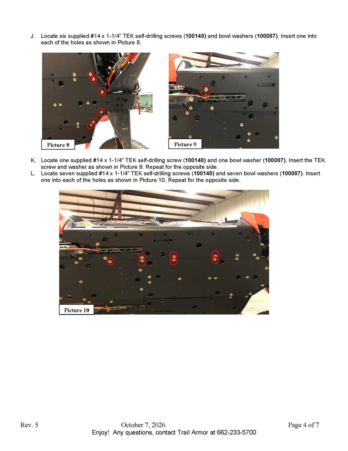 Trail Armor '14-'23 Polaris RZR 4 XP 1000 Full Skids with Slider Nerfs