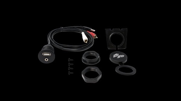 UTV Stereo USB & Auxiliary Flush Mount Adapter For Source Units