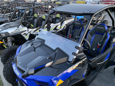 Polycarbonate Half Windshield with Quick Straps for RZR Turbo S and 2019+ RZR 1000, Turbo