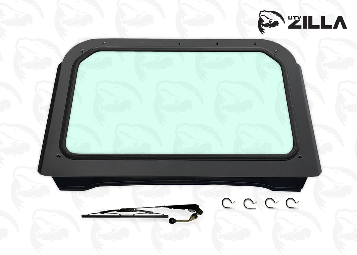 UTVZilla RZR 570, 800, XP900 Full Glass Windshield - With Manual Wiper