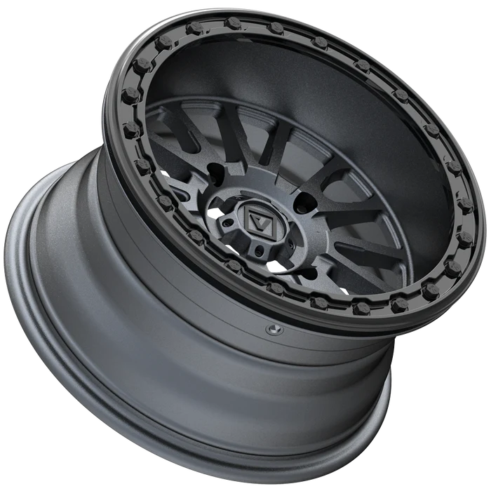 Valor Offroad V16 Beadlock UTV Wheel - Satin Gunmetal