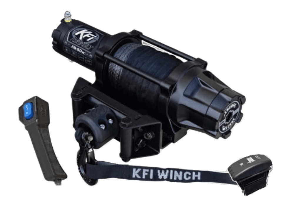 KFI 5000 Lb Wide Assault Series Winch - 12V ATV Winch With Handheld Remote