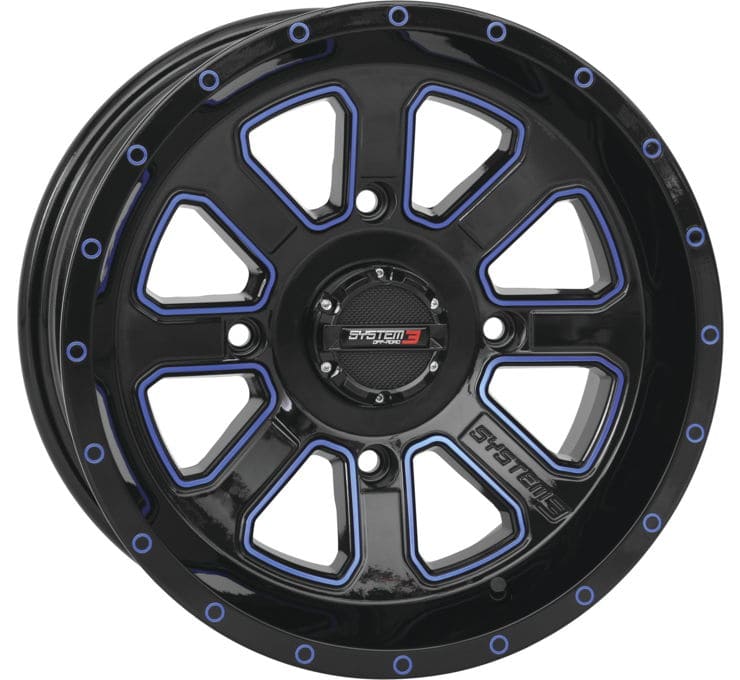 System 3 ST-4 Wheel Gloss Black/Blue