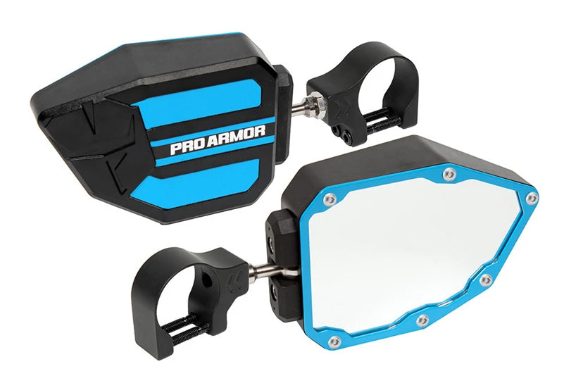 Pro Armor Side View Mirrors 1.75" Clamp