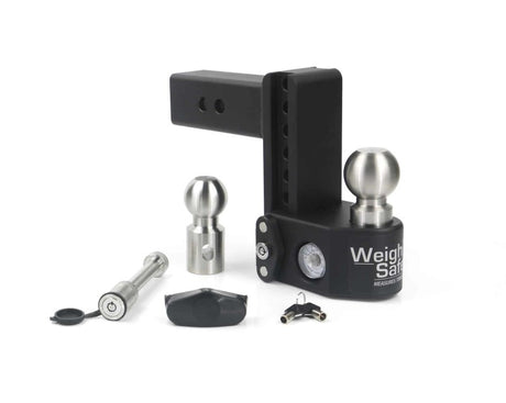 Weigh Safe 6in Drop Hitch w/Built-in Scale & 2.5in Shank (10K/22K GTWR) w/WS05 - Steel - SWS6-2.5-KA