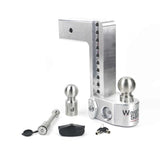 Weigh Safe 10in Drop Hitch w/Built-in Scale & 3in Shank (10K/21K GTWR) w/WS05 - Aluminum - WS10-3-KA
