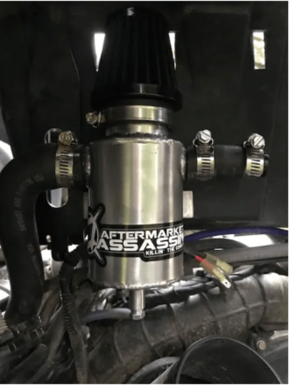 Aftermarket Assassins '16-'21 Polaris RZR XP Turbo/Turbo S Oil Catch Can