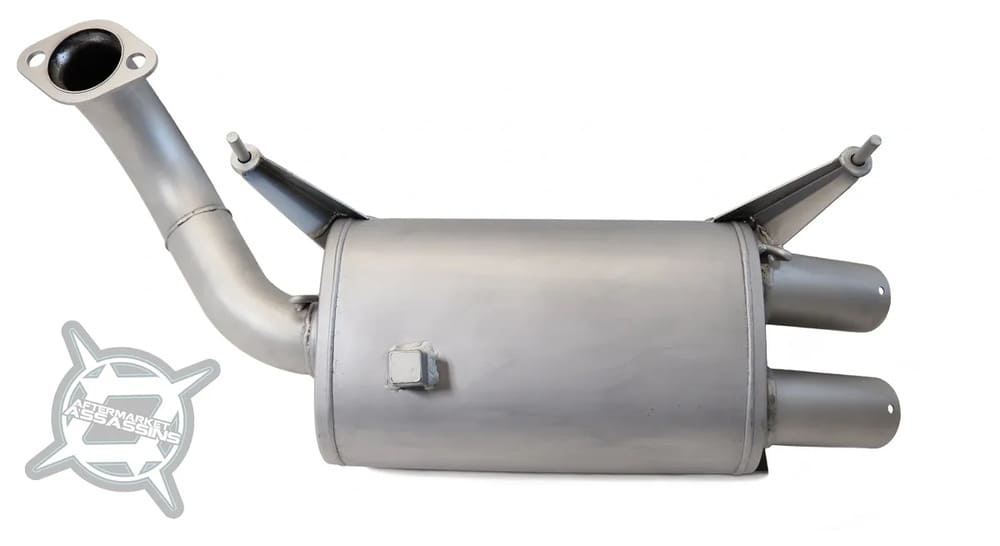 Aftermarket Assassins '18+ Polaris Ranger XP 1000 Rear Mount Stainless Slip-On Exhaust