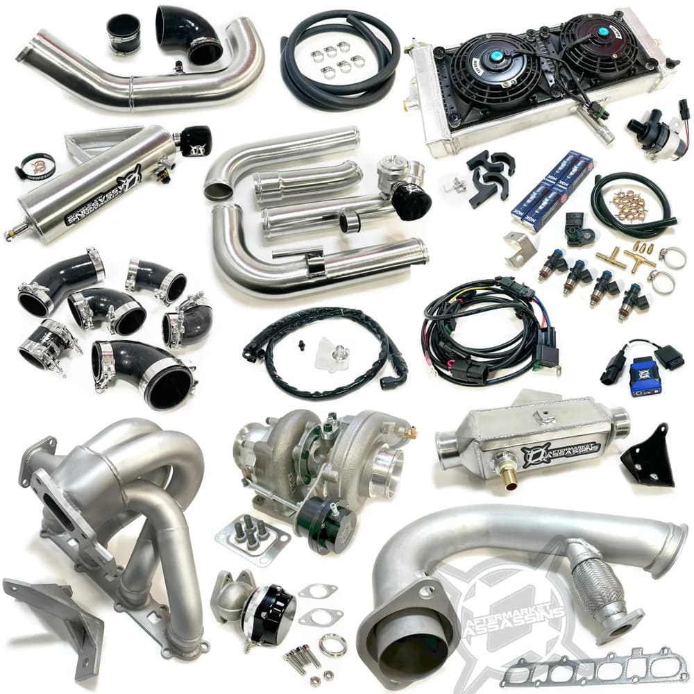 Aftermarket Assassins '22-'25 Polaris RZR Pro R 350-600+HP 4 Cylinder Complete Turbo Kit