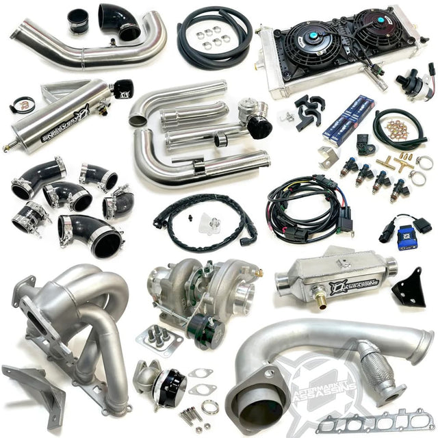 Aftermarket Assassins '22-'25 Polaris RZR Pro R 350-600+HP 4 Cylinder Complete Turbo Kit