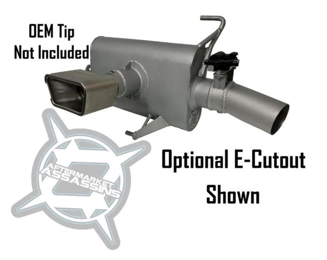 Aftermarket Assassins '22+ Polaris RZR Pro R 4 Cylinder Slip-On Exhaust with Center Exit & 3" Side Dump