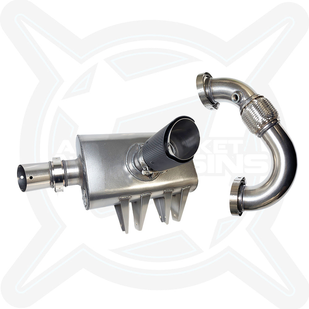 Aftermarket Assassins '26+ CFMoto ZForce Z10 Full Exhaust with Center Exit & 3″ Side Dump