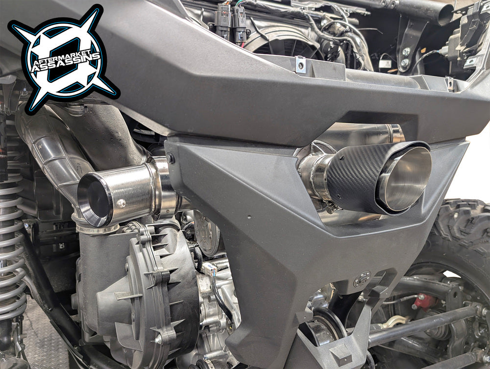 Aftermarket Assassins '26+ CFMoto ZForce Z10 Full Exhaust with Center Exit & 3″ Side Dump
