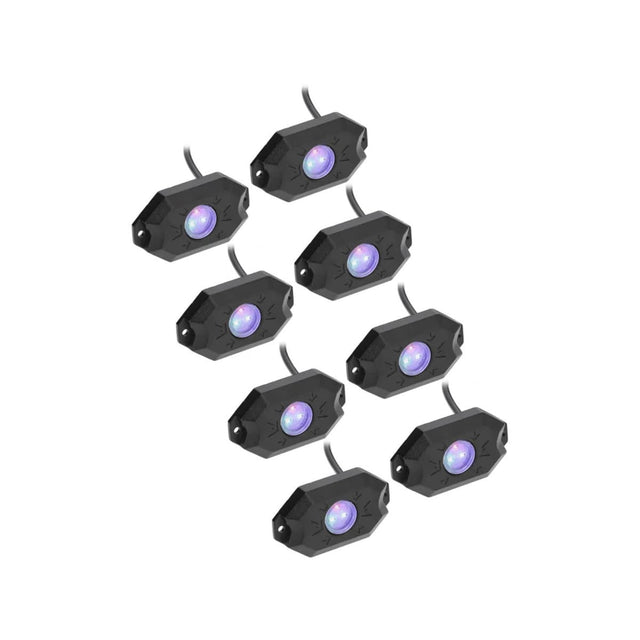 AJK Offroad 8 Piece LED Rock Light Kit