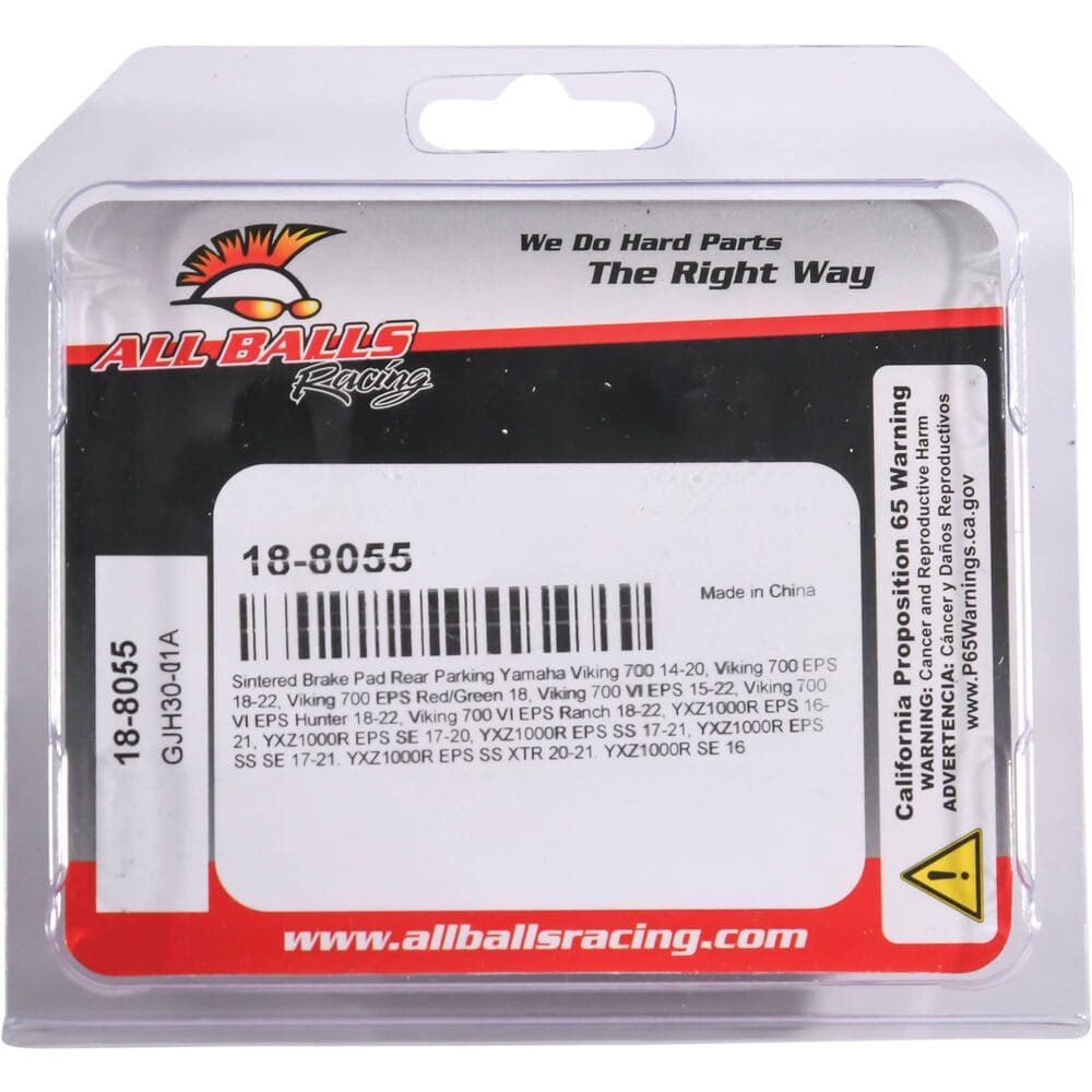 All Balls Racing '18-'25 Yamaha Viking 700 EPS Sintered Brake Pad Kit