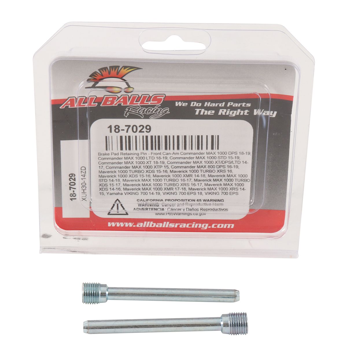 All Balls Racing '19-'20 Can-Am Commander 1000R DPS Front Brake Pad Retaining Pin