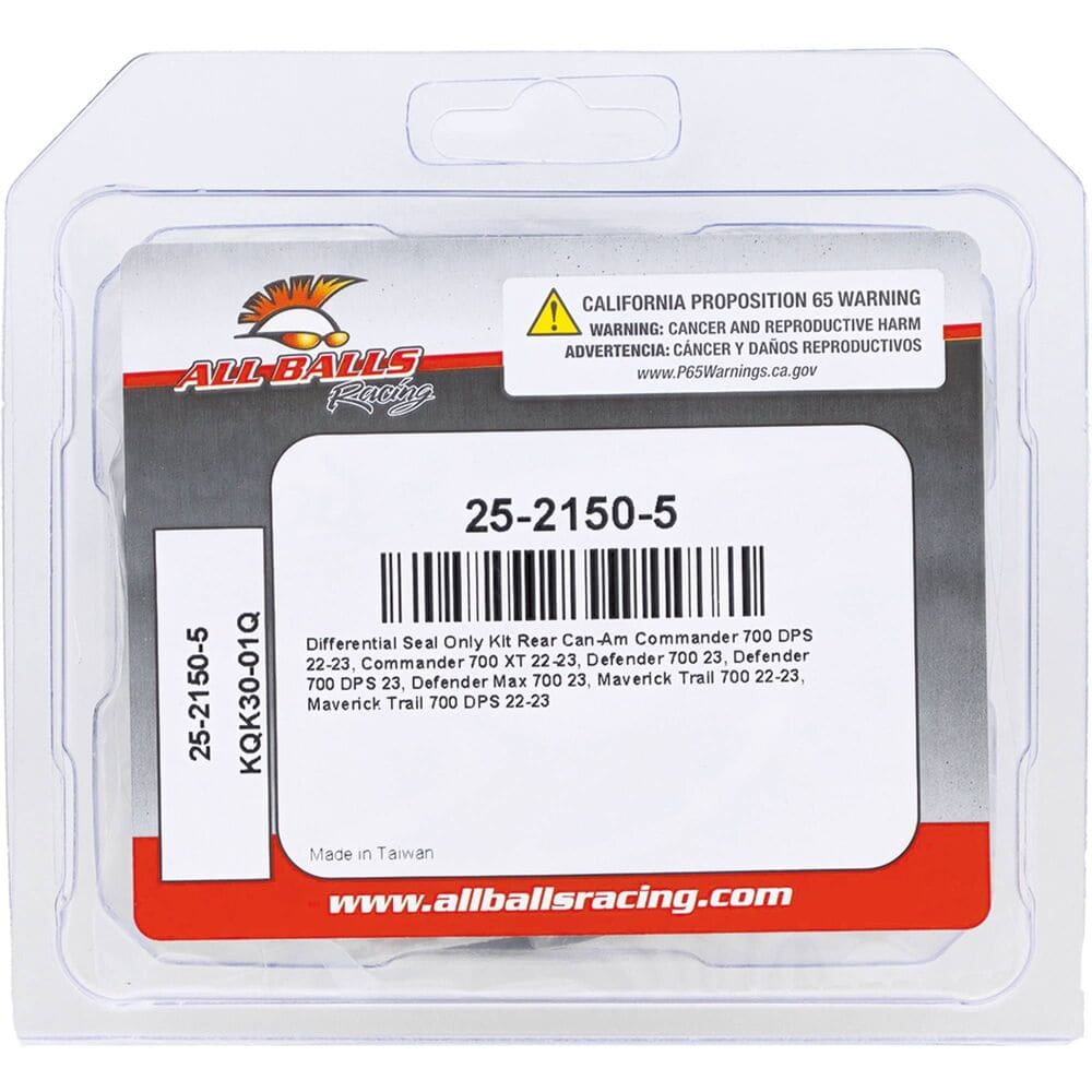 All Balls Racing '22-'25 Can-Am Commander 700 DPS Rear Differential Seal Kit