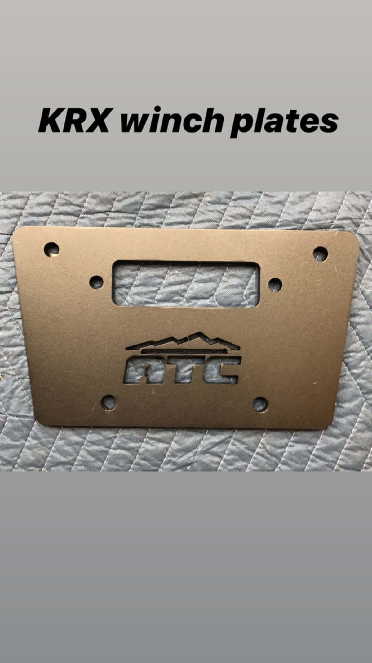 All Terrain Concepts Kawasaki KRX 1000 Winch Rear Plate
