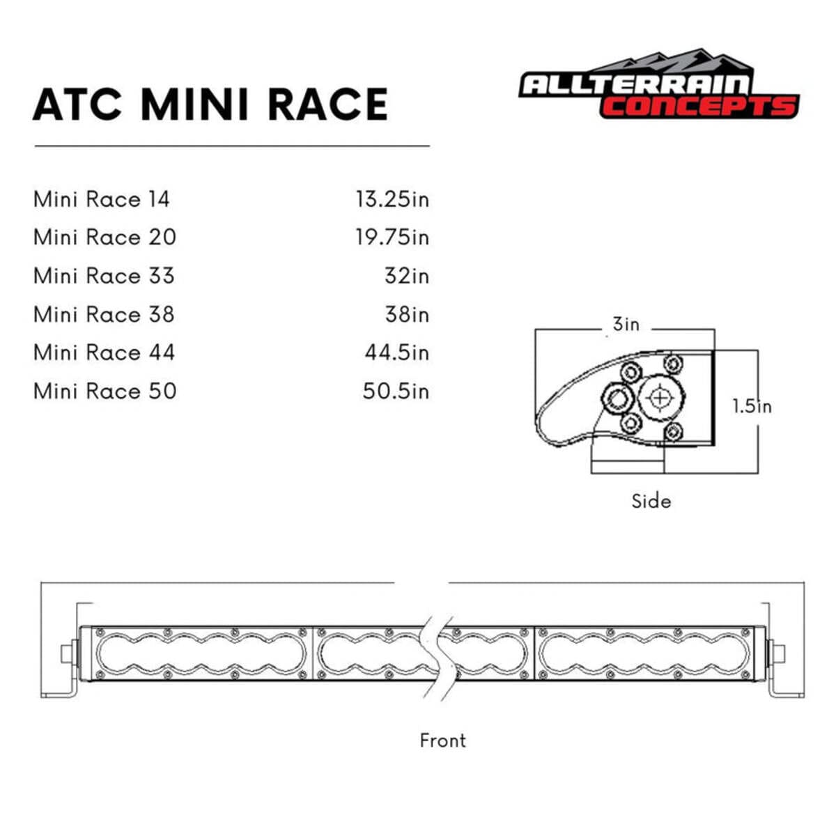 All Terrain Concepts Mini Race Series Light Bars