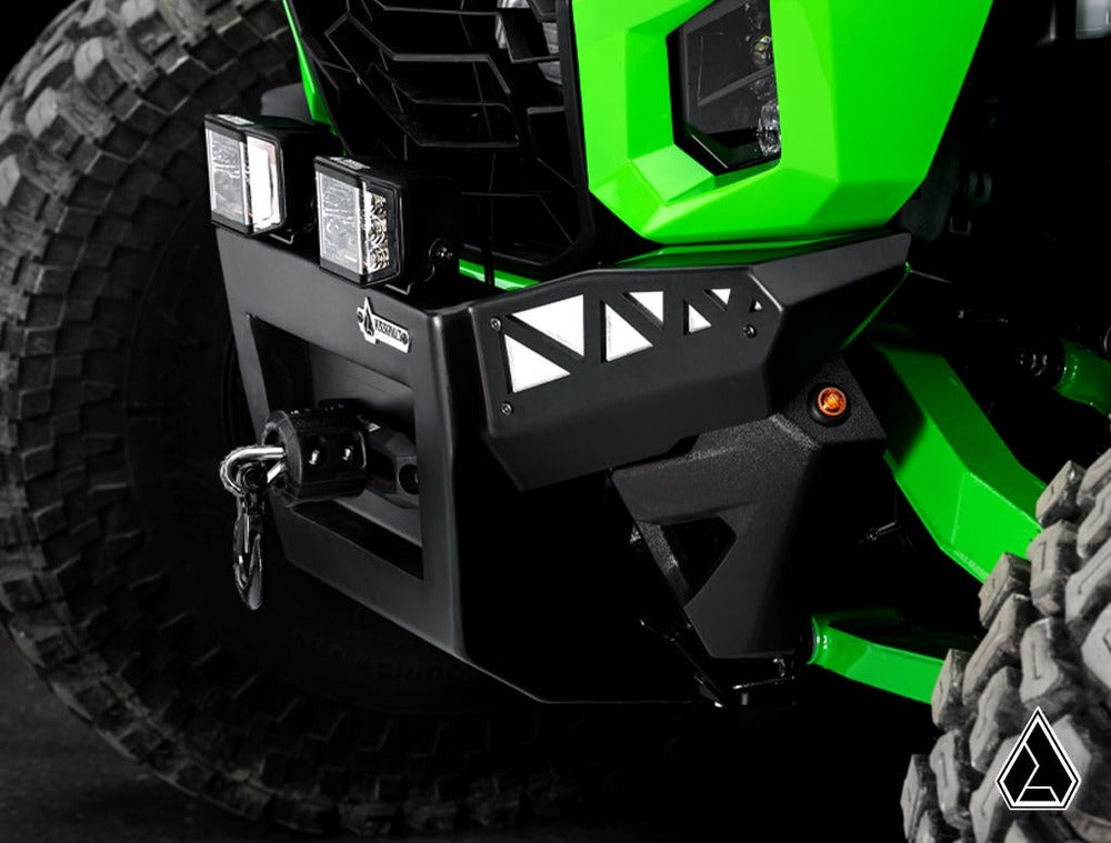 Assault Industries '26+ Kawasaki Teryx H2 Winch-Ready Aluminum Plate Front Bumper