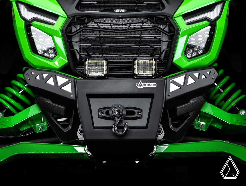 Assault Industries '26+ Kawasaki Teryx H2 Winch-Ready Aluminum Plate Front Bumper