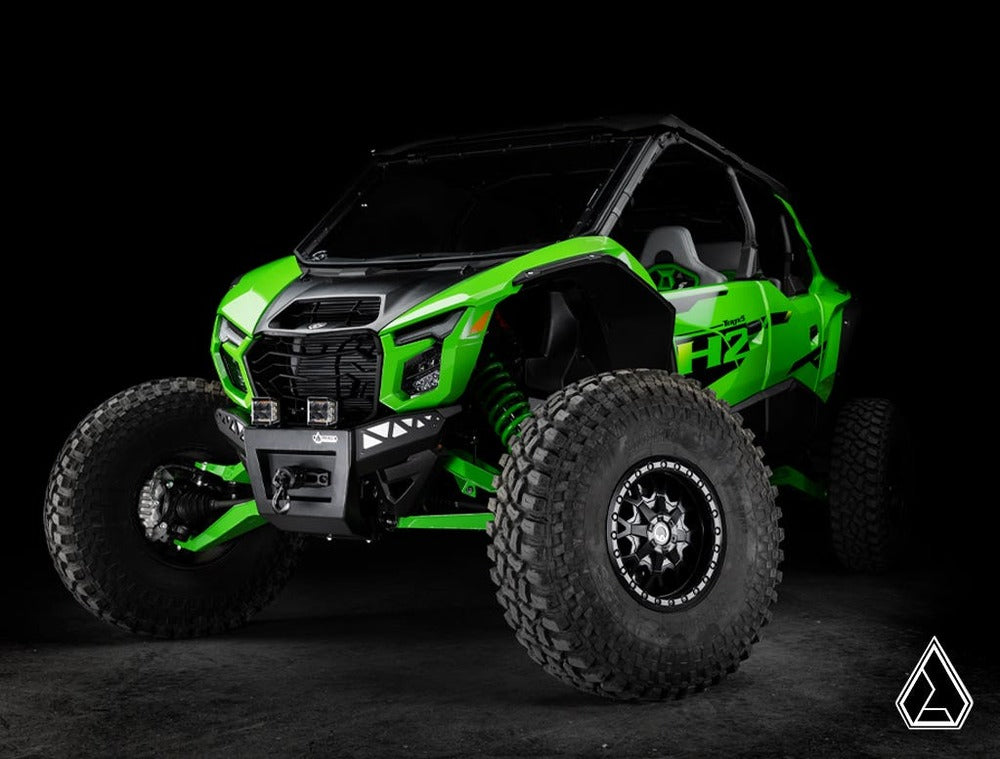 Assault Industries '26+ Kawasaki Teryx H2 Winch-Ready Aluminum Plate Front Bumper