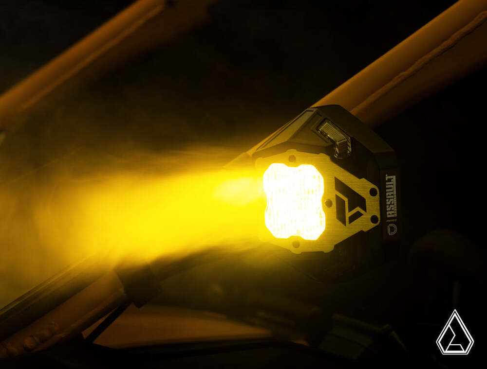 Assault Industries Nighthawk G2 LED Side Mirrors - Yellow Lenses