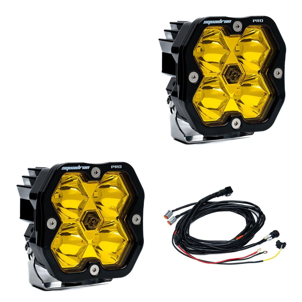 Baja Designs Squadron 2.0 Pro Black Universal Auxiliary LED Pod Light - Pair