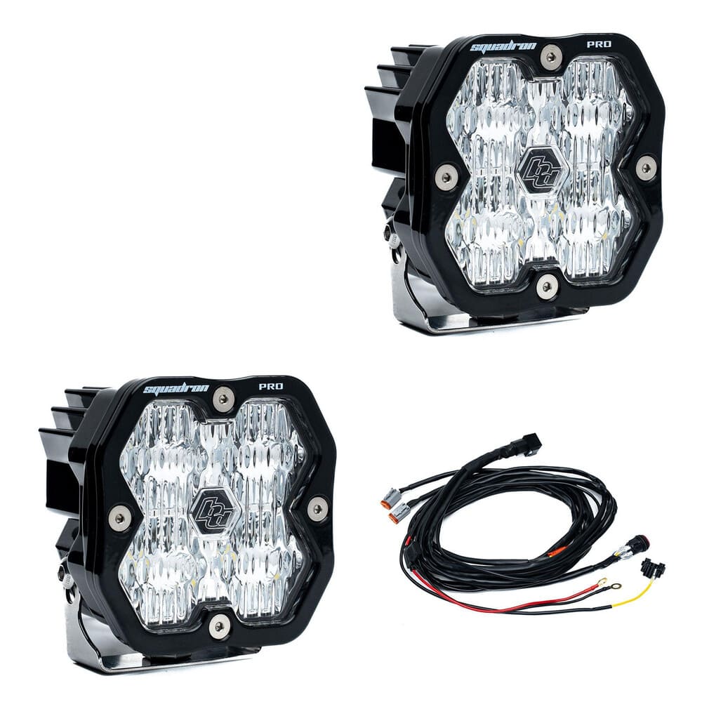 Baja Designs Squadron 2.0 Pro Black Universal Auxiliary LED Pod Light - Pair
