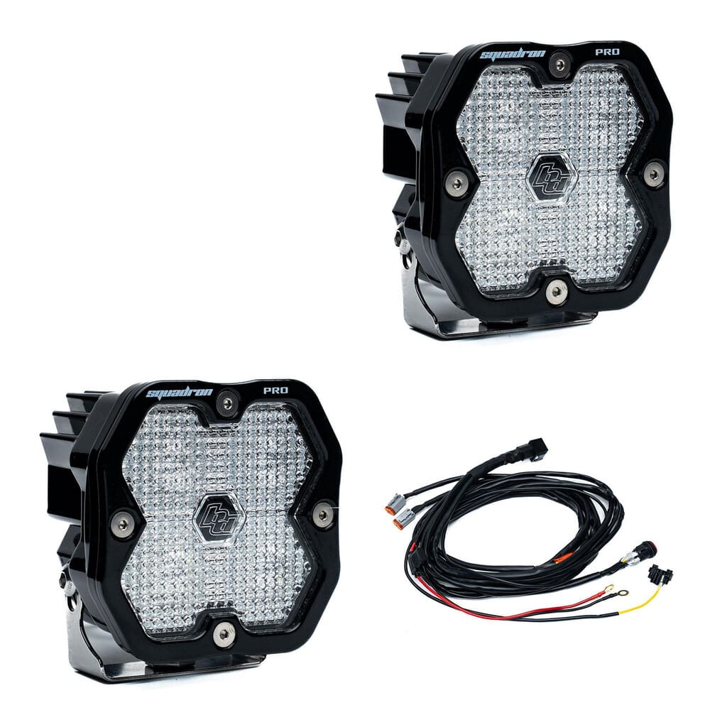 Baja Designs Squadron 2.0 Pro Black Universal Auxiliary LED Pod Light - Pair