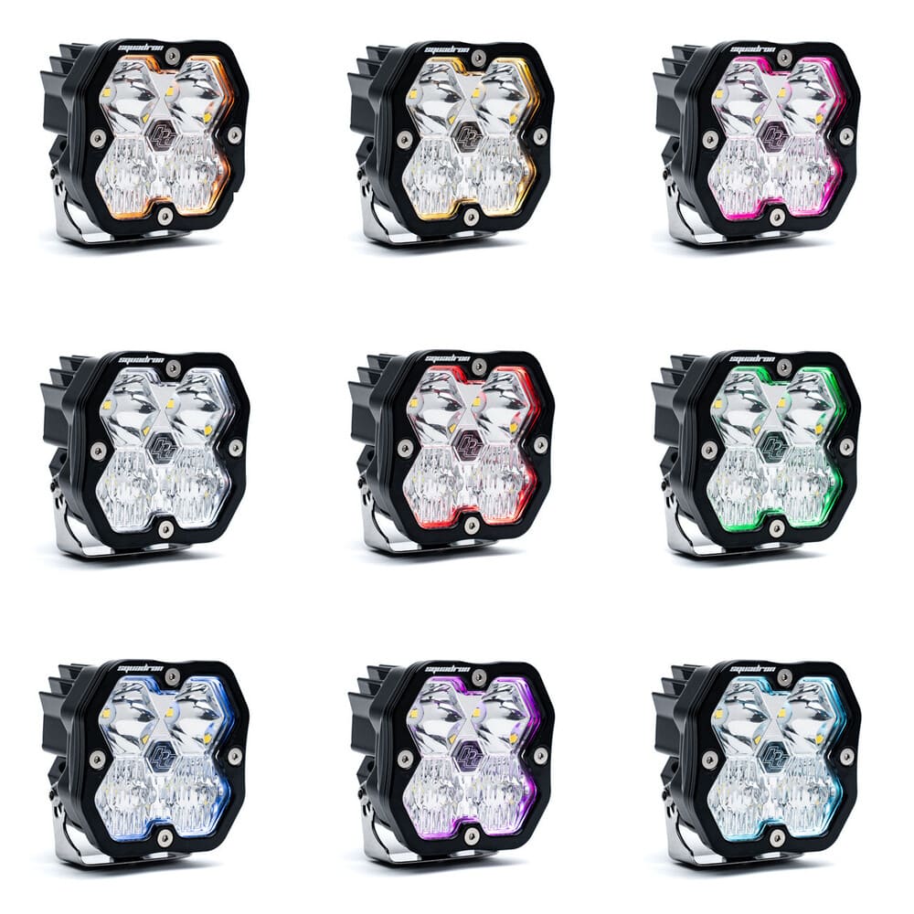 Baja Designs Squadron 2.0 Sport Black LED Auxiliary Universal Pod Light - Pair