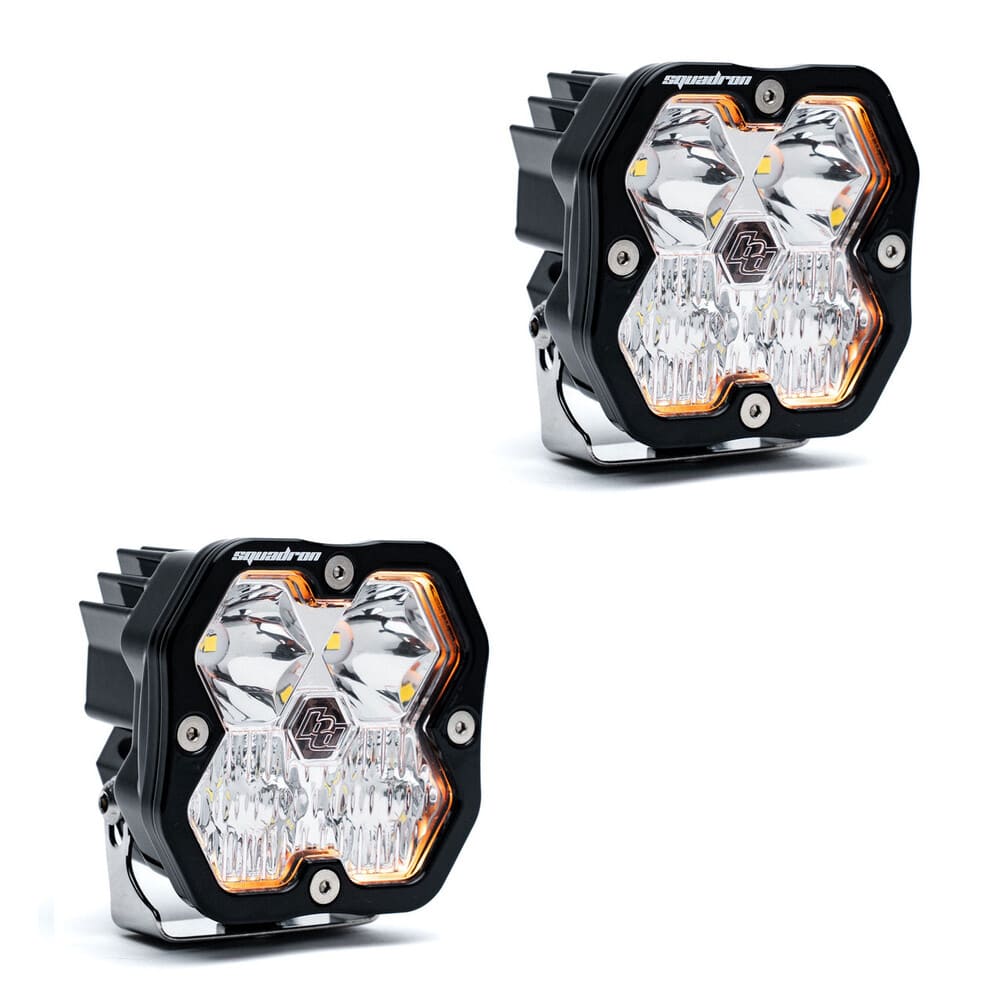 Baja Designs Squadron 2.0 Sport Black LED Auxiliary Universal Pod Light - Pair
