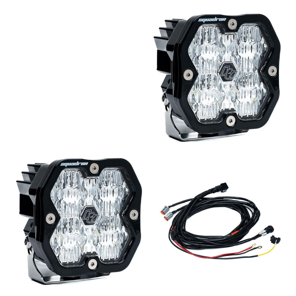 Baja Designs Squadron 2.0 Sport Black LED Auxiliary Universal Pod Light - Pair