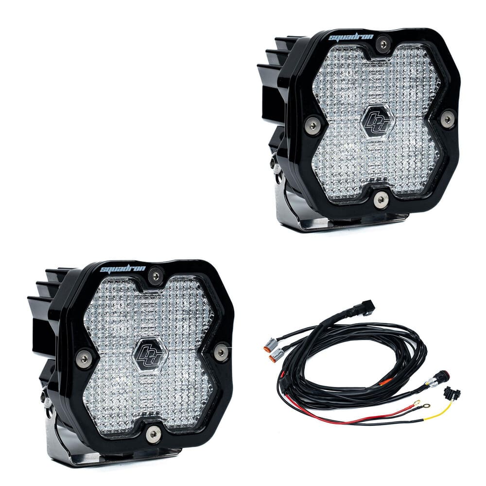 Baja Designs Squadron 2.0 Sport Black LED Auxiliary Universal Pod Light - Pair